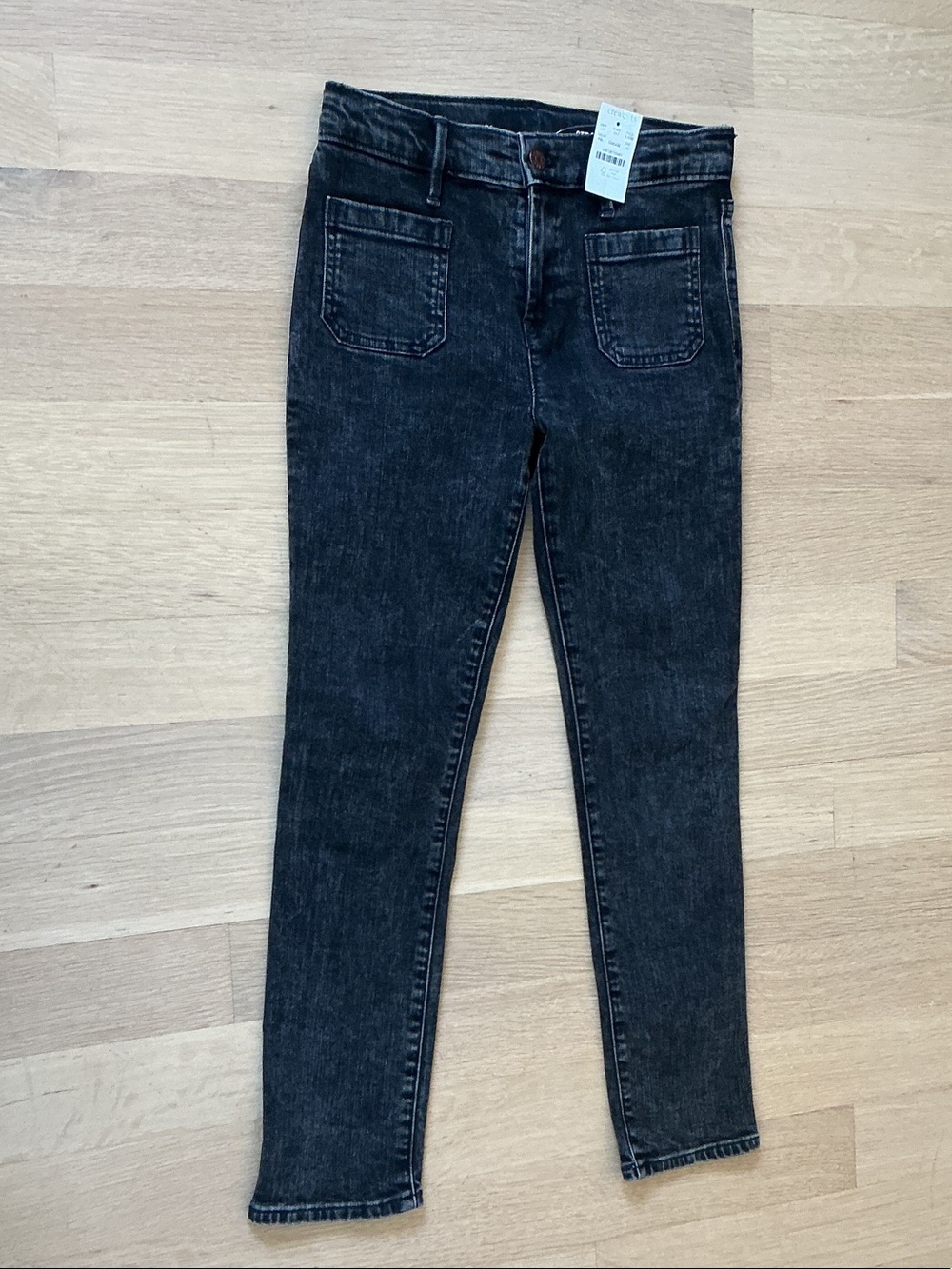 Crewcuts Black Acid-Wash Skinny Jeans